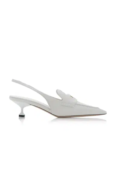 Miu Miu Slingback Leather Penny Loafers | Thumbnail 7 Miu Miu Slingback Leather Penny Loafers | Thumbnail 7