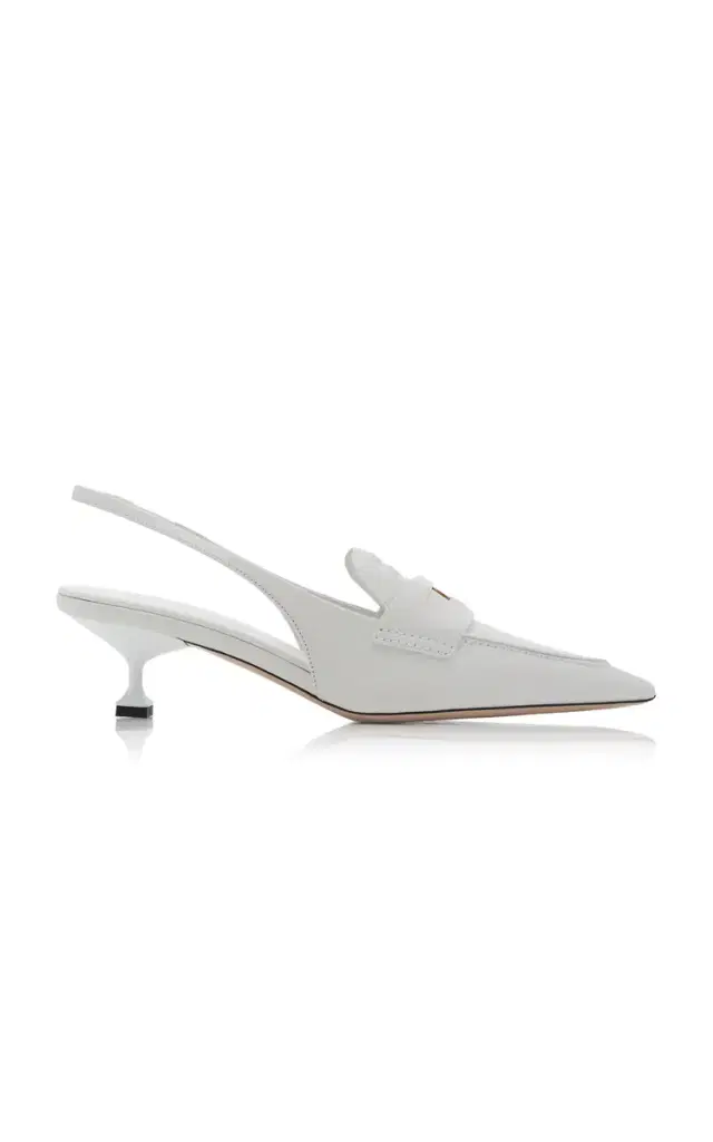 Miu Miu Slingback Leather Penny Loafers