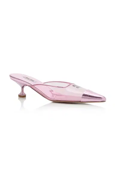 Miu Miu Sabot Metallic Mules | Thumbnail 3