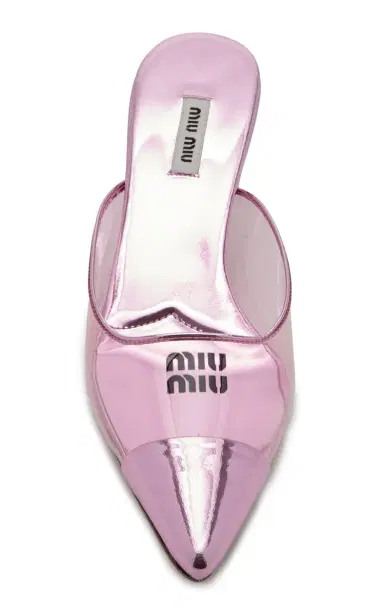 Miu Miu Sabot Metallic Mules | Thumbnail 5