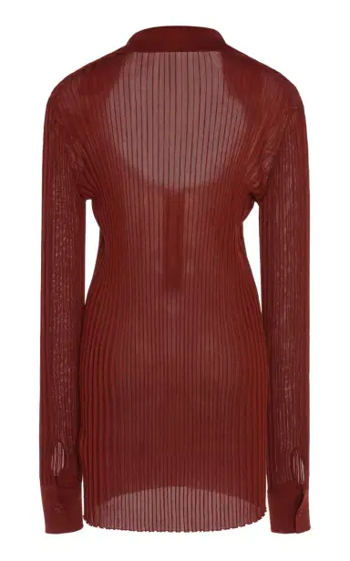 Bottega Veneta Ribbed Silk-Blend Top | Thumbnail 4 Bottega Veneta Ribbed Silk-Blend Top | Thumbnail 4
