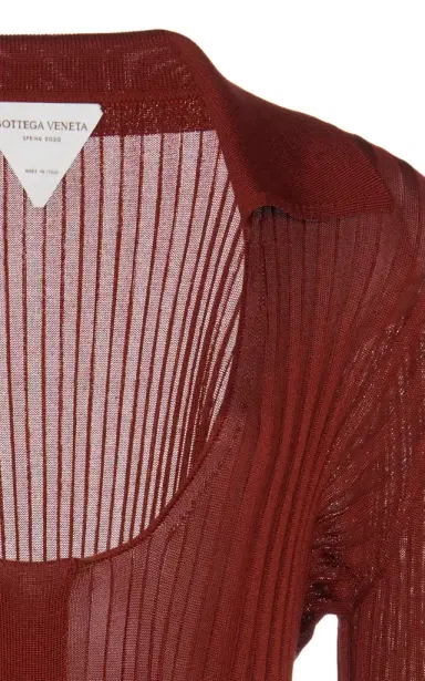Bottega Veneta Ribbed Silk-Blend Top | Thumbnail 5 Bottega Veneta Ribbed Silk-Blend Top | Thumbnail 5
