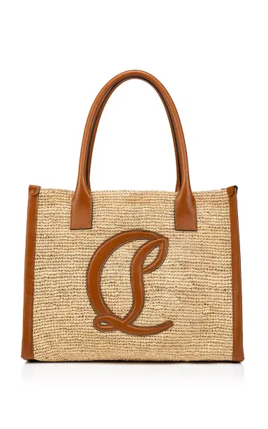 Christian Louboutin By My Side E/W Woven Raffia Tote Bag | Thumbnail 1 Christian Louboutin By My Side E/W Woven Raffia Tote Bag | Thumbnail 1