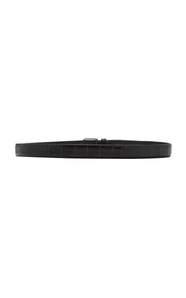 Toteme Slim Croc-Embossed Leather Belt | Thumbnail 3