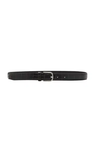 Toteme Slim Croc-Embossed Leather Belt | Thumbnail 1
