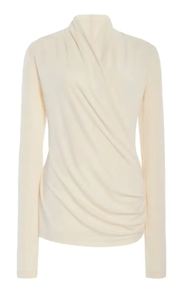 Wrapped Jersey Top - Ivory