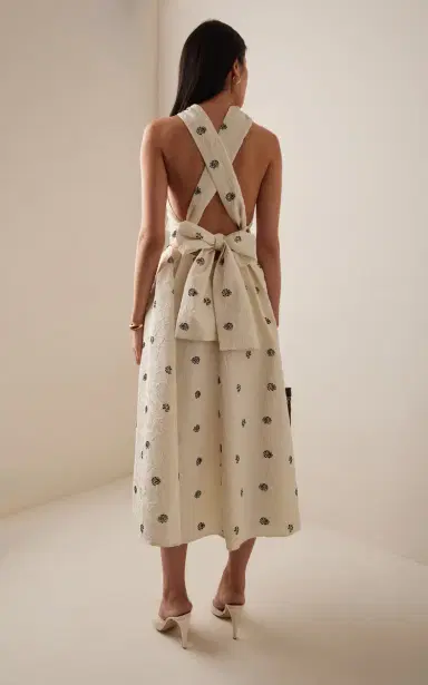Rosie Assoulin Jacquard Midi Dress | Thumbnail 4