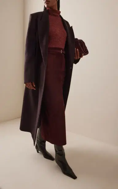 Adam Lippes Levi Belted Suede Maxi Skirt | Thumbnail 2