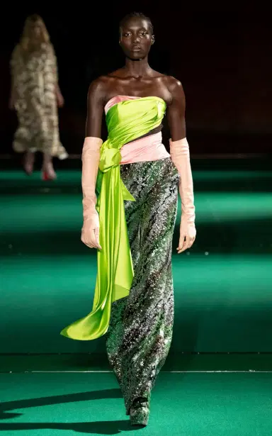 Halpern Draped Asymmetric Bustier Top | Thumbnail 5