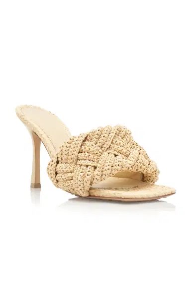 Bottega Veneta Lido Raffia Leather Mule Sandals | Thumbnail 5 Bottega Veneta Lido Raffia Leather Mule Sandals | Thumbnail 5