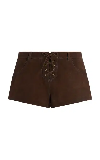 Isabel Marant Delma Lace-Up Suede Shorts | Thumbnail 1 Isabel Marant Delma Lace-Up Suede Shorts | Thumbnail 1