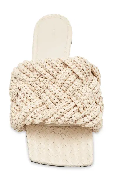 Bottega Veneta Lido Raffia Flat Sandals | Thumbnail 3