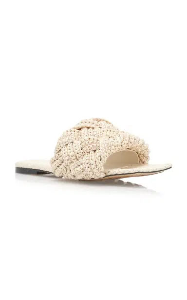 Bottega Veneta Lido Raffia Flat Sandals | Thumbnail 5