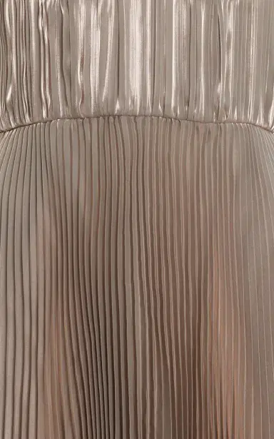 Prada Bra-Detailed Pleated Voile Midi Dress | Thumbnail 6