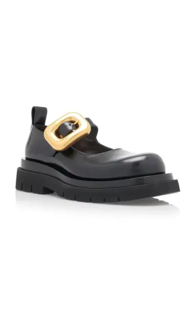 Bottega Veneta Lug-Sole Vinyl Flats | Thumbnail 5