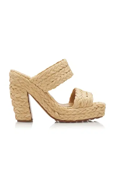 Bottega Veneta Trinity Raffia Sandals | Thumbnail 1 Bottega Veneta Trinity Raffia Sandals | Thumbnail 1