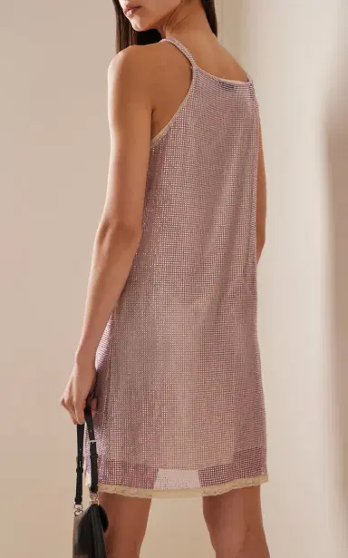Prada Sequin-Embroidered Mesh Mini Dress | Thumbnail 4 Prada Sequin-Embroidered Mesh Mini Dress | Thumbnail 4