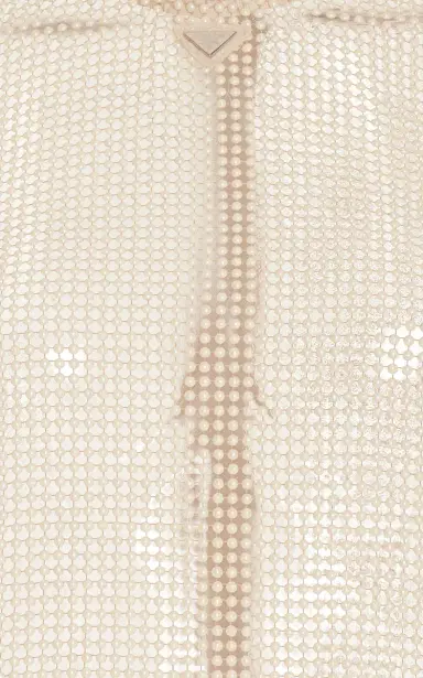 Prada Pearl-Embroidered Mesh Cropped Top | Thumbnail 6 Prada Pearl-Embroidered Mesh Cropped Top | Thumbnail 6