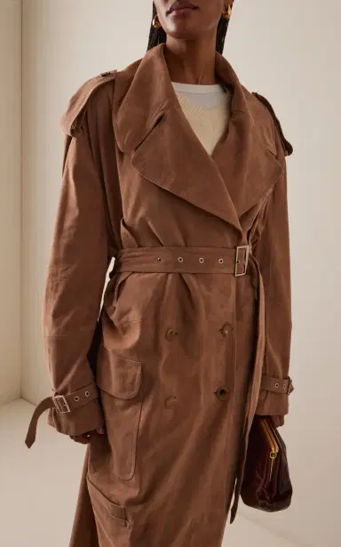 Niccolò Pasqualetti Cavo Suede Trench Coat | Thumbnail 3