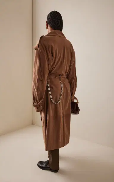 Niccolò Pasqualetti Cavo Suede Trench Coat | Thumbnail 4
