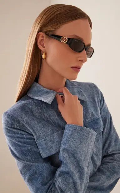 Gucci Hailey Square-Frame Acetate Sunglasses | Thumbnail 2 Gucci Hailey Square-Frame Acetate Sunglasses | Thumbnail 2