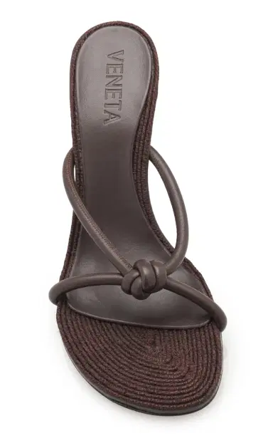 Bottega Veneta Blink Jute-Trimmed Leather Sandals | Thumbnail 3