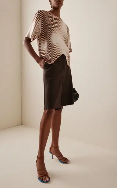 Niccolò Pasqualetti Onda Zebra-Printed Silk Twill Top | Thumbnail 3