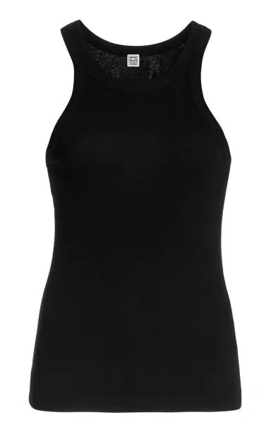 Toteme Espera Ribbed Stretch Cotton-Blend Top | Thumbnail 2