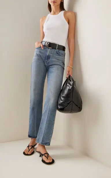 Toteme Espera Ribbed Stretch Cotton-Blend Top | Thumbnail 3