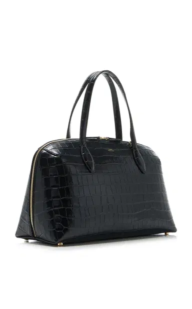TOTEME Lounge Medium Croc-Embossed Leather Tote Bag | Thumbnail 4 TOTEME Lounge Medium Croc-Embossed Leather Tote Bag | Thumbnail 4