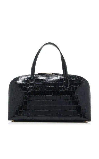 TOTEME Lounge Medium Croc-Embossed Leather Tote Bag | Thumbnail 5 TOTEME Lounge Medium Croc-Embossed Leather Tote Bag | Thumbnail 5