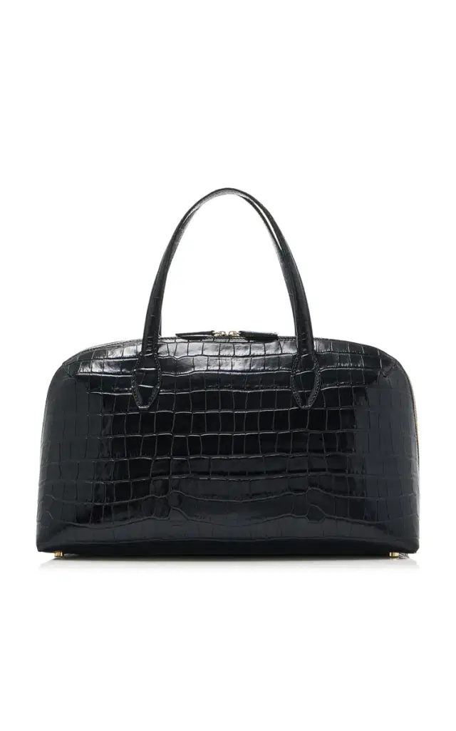 Lounge Medium Croc-Embossed Leather Tote Bag