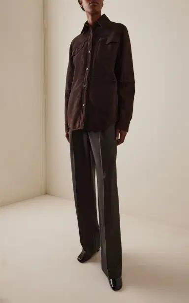 The Row Gwena Suede Shirt Jacket | Thumbnail 2 The Row Gwena Suede Shirt Jacket | Thumbnail 2