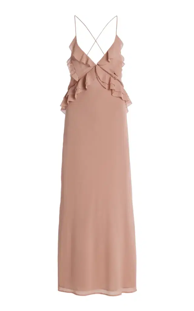 Exclusive The Who Me? Ruffled Chiffon Maxi Dress