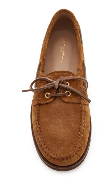 Gianvito Rossi Suede Boat Shoes | Thumbnail 4 Gianvito Rossi Suede Boat Shoes | Thumbnail 4