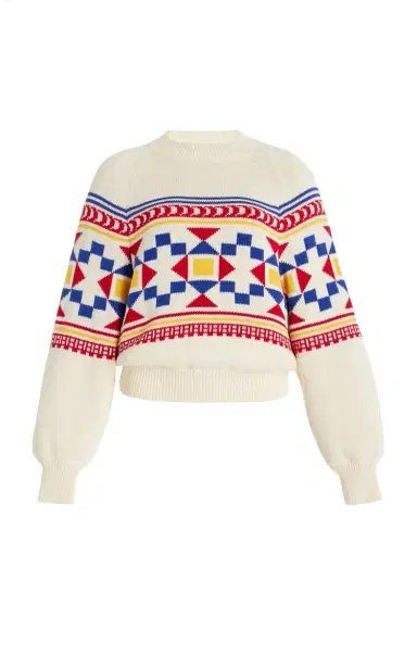 HIGH SPORT Lara Fair Isle Knit Cotton Sweater | Thumbnail 2