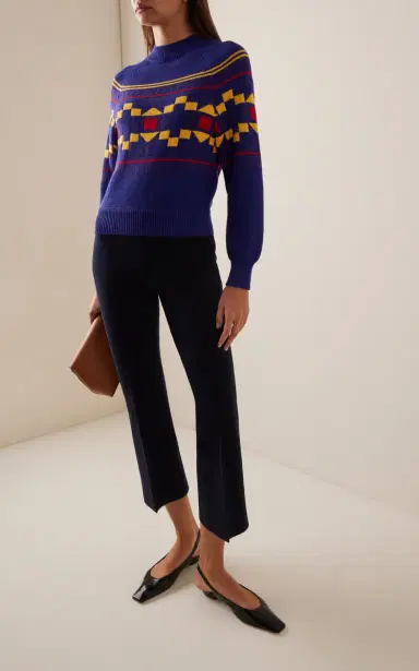 HIGH SPORT Lara Fair Isle Knit Cotton Sweater | Thumbnail 3