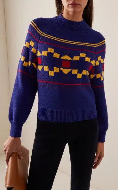 HIGH SPORT Lara Fair Isle Knit Cotton Sweater | Thumbnail 4