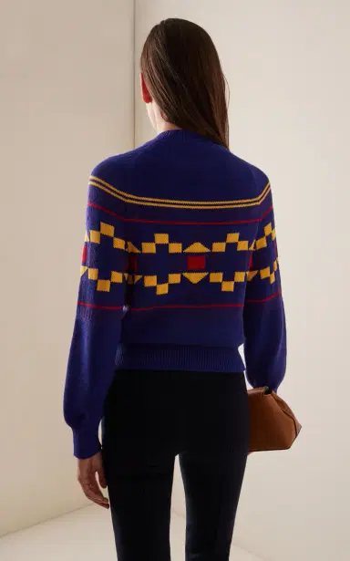 HIGH SPORT Lara Fair Isle Knit Cotton Sweater | Thumbnail 5