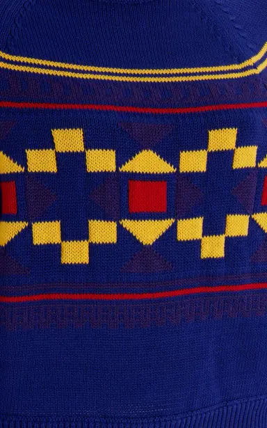 HIGH SPORT Lara Fair Isle Knit Cotton Sweater | Thumbnail 6