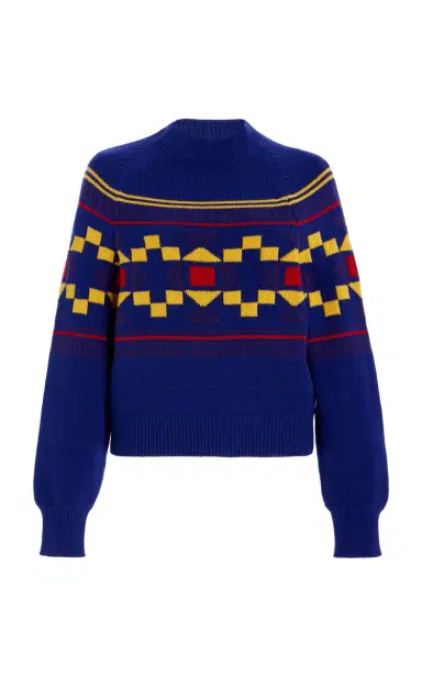 HIGH SPORT Lara Fair Isle Knit Cotton Sweater | Thumbnail 9