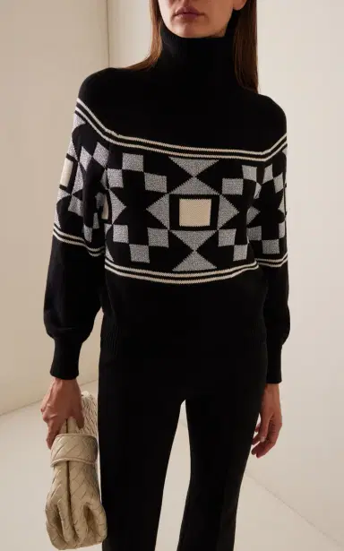 HIGH SPORT Lara Fair Isle Cotton-Blend Turtleneck Sweater | Thumbnail 2 HIGH SPORT Lara Fair Isle Cotton-Blend Turtleneck Sweater | Thumbnail 2