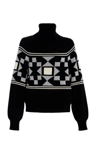 HIGH SPORT Lara Fair Isle Cotton-Blend Turtleneck Sweater | Thumbnail 1 HIGH SPORT Lara Fair Isle Cotton-Blend Turtleneck Sweater | Thumbnail 1