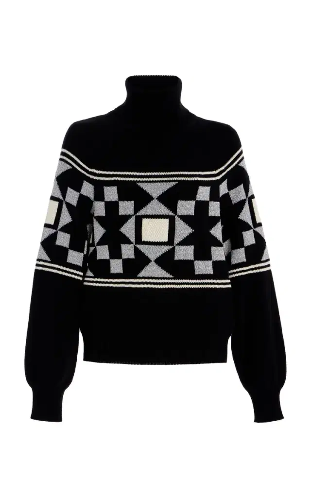 High Sport Lara Fair Isle Cotton-Blend Turtleneck Sweater