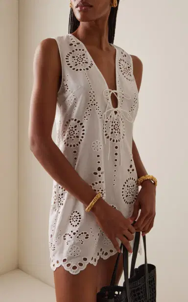 Matteau Cotton Broderie Anglaise Mini Dress | Thumbnail 3 Matteau Cotton Broderie Anglaise Mini Dress | Thumbnail 3
