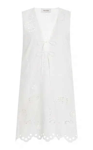 Matteau Cotton Broderie Anglaise Mini Dress | Thumbnail 7 Matteau Cotton Broderie Anglaise Mini Dress | Thumbnail 7