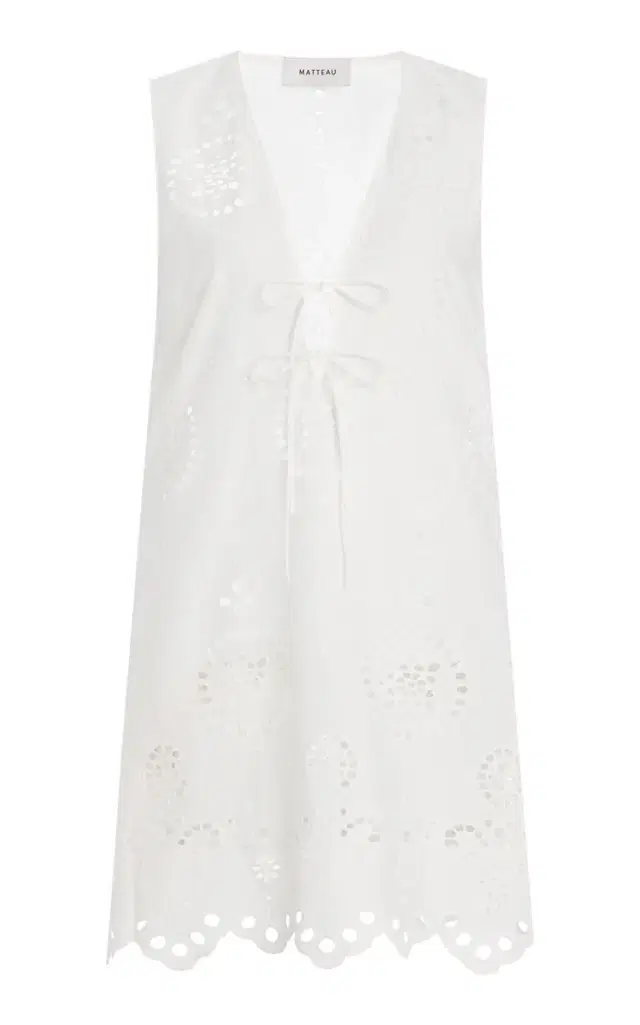 Matteau Cotton Broderie Anglaise Mini Dress