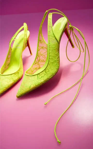 Christian Louboutin Kate 85mm Lace-Up Lace Pumps | Thumbnail 2