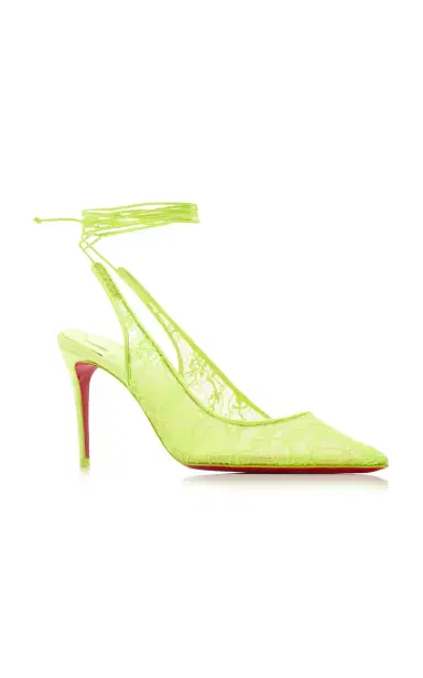 Christian Louboutin Kate 85mm Lace-Up Lace Pumps | Thumbnail 6
