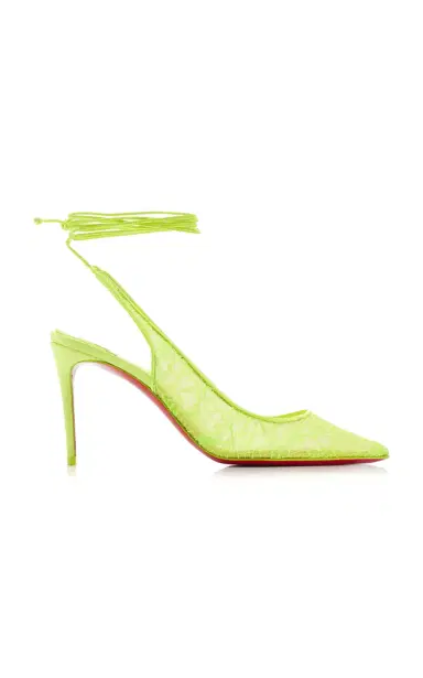 Christian Louboutin Kate 85mm Lace-Up Lace Pumps | Thumbnail 8